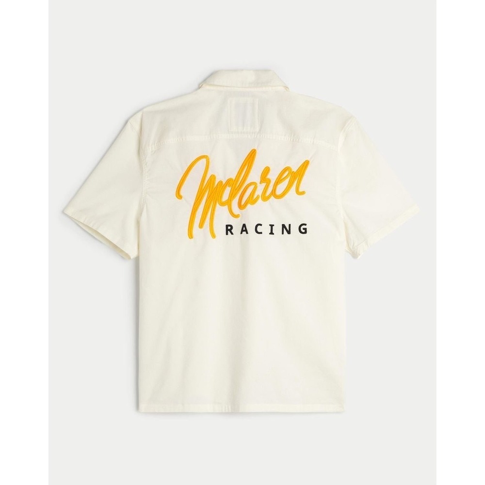 Hollister F1 McLaren Graphic Workwear Shirt in Natural, Men's Size Medium